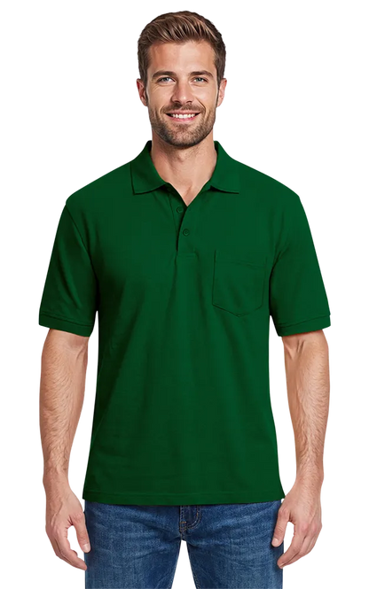 Blue Generation Adult Soft Touch Short-Sleeve Pocket Polo-BG7501 - Basics Clothing Store
