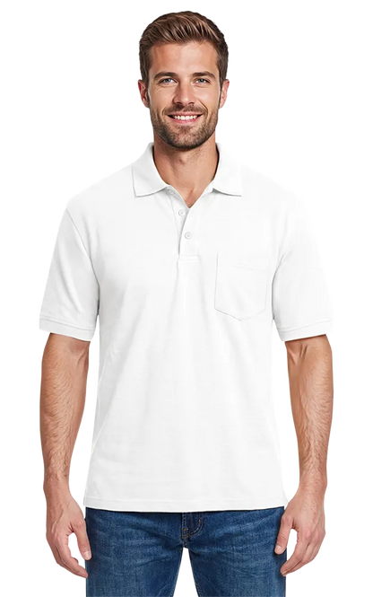 Blue Generation Adult Soft Touch Short-Sleeve Pocket Polo-BG7501
