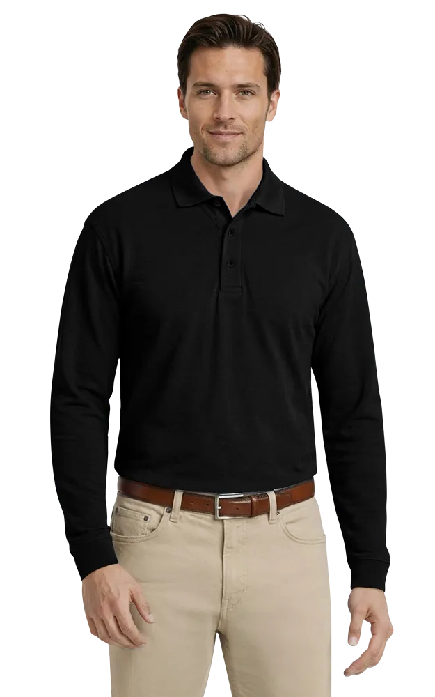 Blue Generation Men's Soft Touch L/S Polo-BG7502