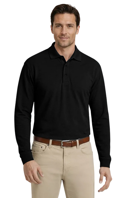 Blue Generation Men's Soft Touch L/S Polo-BG7502
