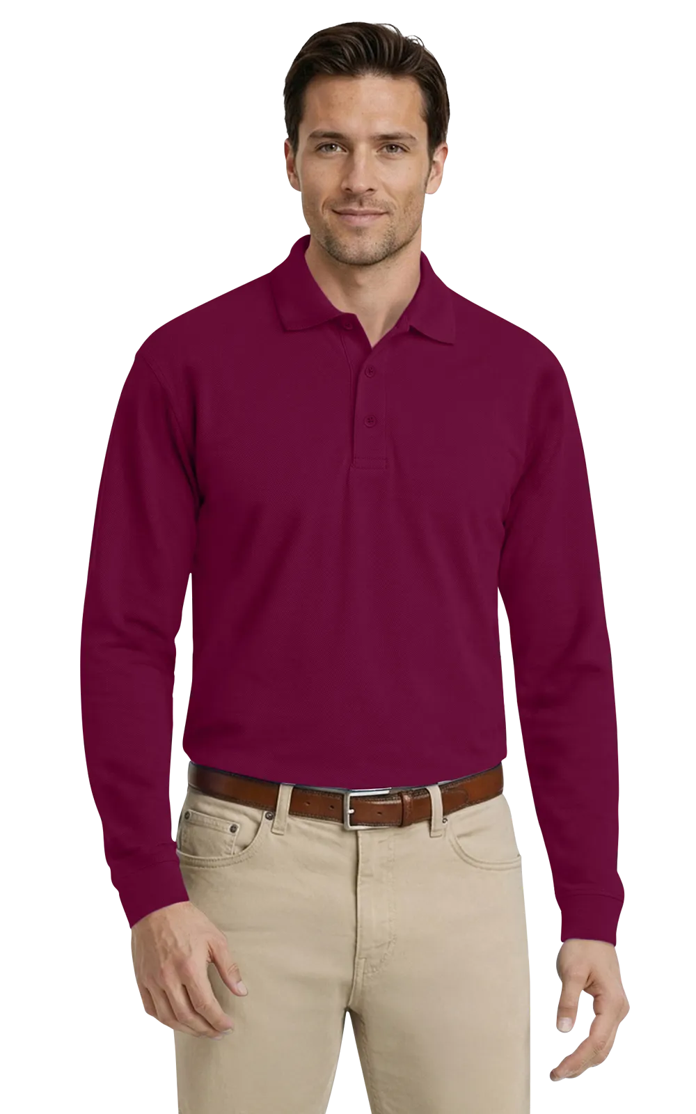 Blue Generation Men's Soft Touch L/S Polo-BG7502