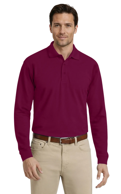 Blue Generation Men's Soft Touch L/S Polo-BG7502