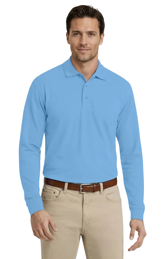 Blue Generation Men's Soft Touch L/S Polo-BG7502