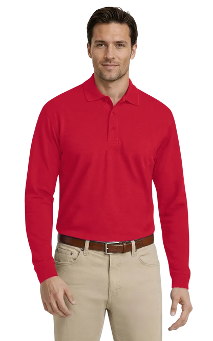 Blue Generation Men's Soft Touch L/S Polo-BG7502