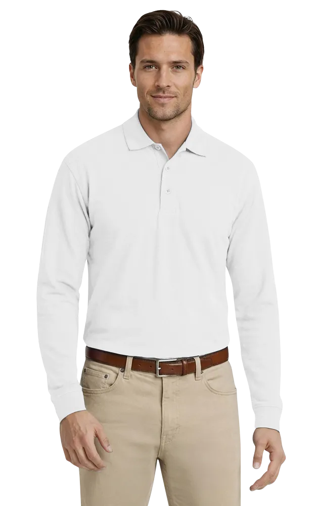 Blue Generation Men's Soft Touch L/S Polo-BG7502