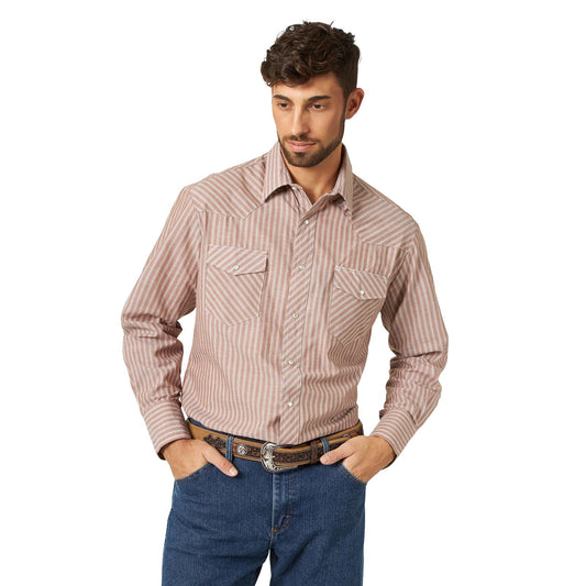 Wrangler® Sport Western Snap Shirt - Long Sleeves (Regular Sizes) - Stripe