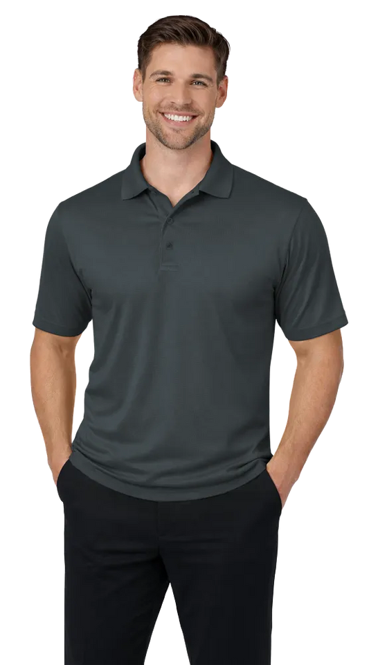 Blue Generation Men's Avenger Short-Sleeve Polo-BG7600 -Graphite