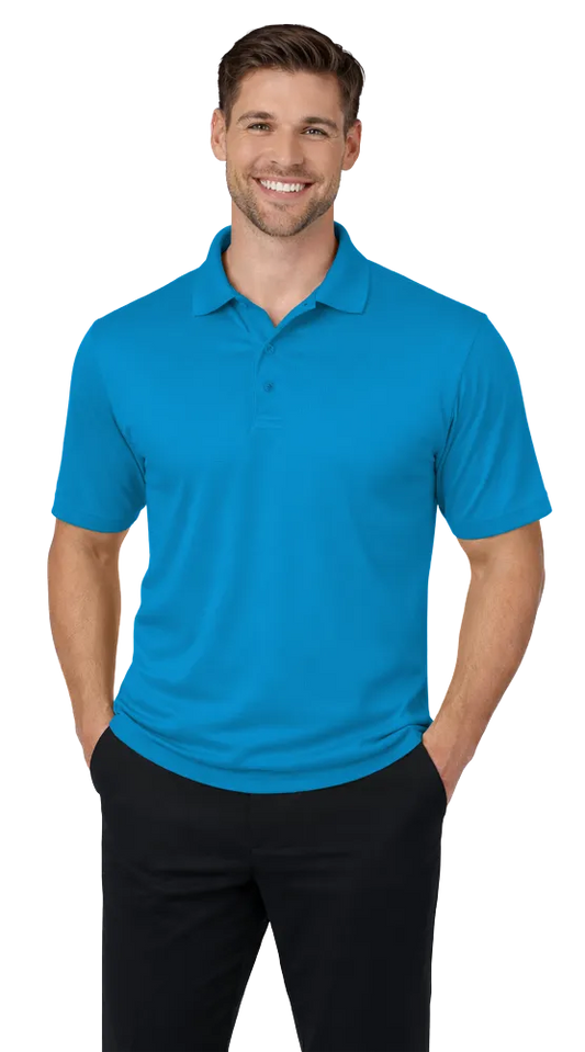 Blue Generation Men's Avenger Short-Sleeve Polo-BG7600 -Turquoise