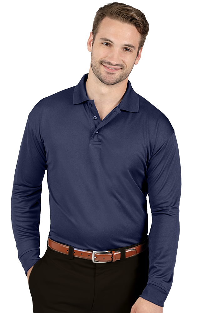 Blue Generation Adult Avenger Long Sleeve Polo - Unisex - BG7602 - Basics Clothing Store
