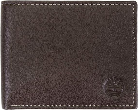 Timberland Men's Leather Wallet with Attached Flip Pocket