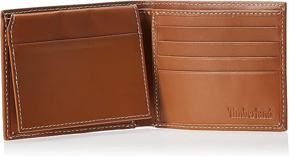 Timberland Men's Leather Wallet with Attached Flip Pocket