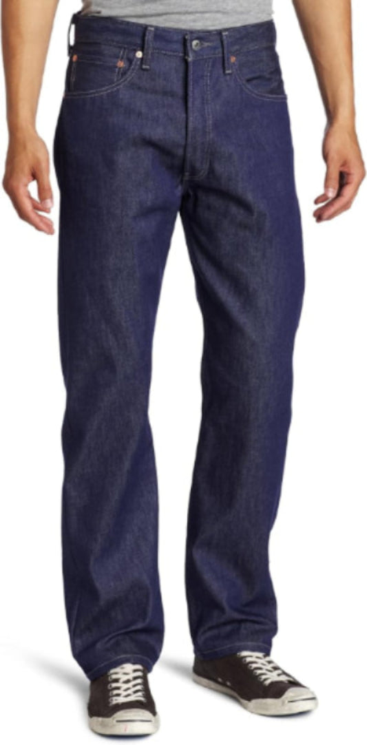Discontinued  Levi's Men's 501 Original Shrink to Fit Jeans, Cobalt Blue Rigid STF (00501-1402)