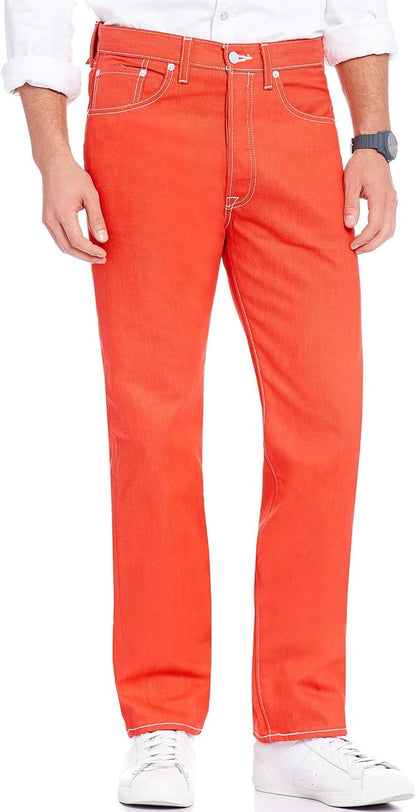 Discontinued  Levi's Men's 501 Original Shrink-to-Fit Jeans Coral  00501-2405