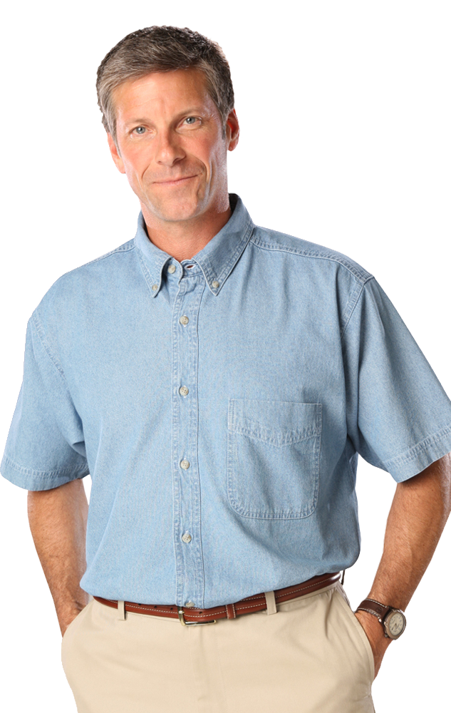 Men's 100% Cotton Denim S/S Shirt