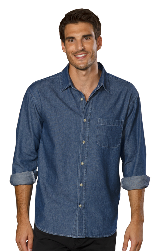 Blue Generation Men’s L/S Untucked Denim-BG8207