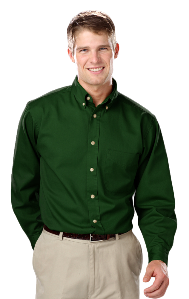 Blue Generation Men's L/S 100% cotton twill Shirt-BG8213