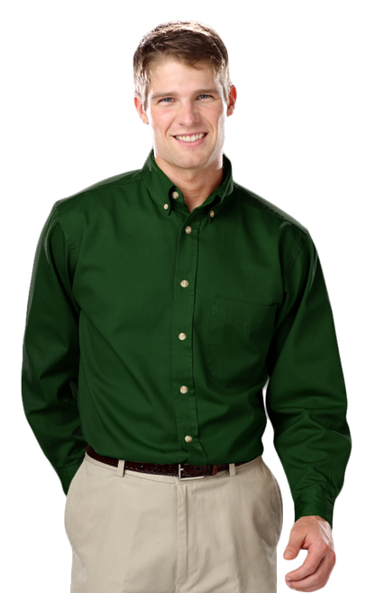 Blue Generation Men's L/S 100% cotton twill Shirt-BG8213