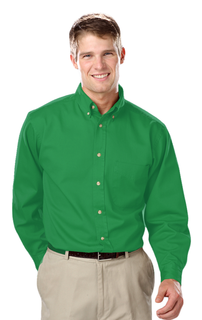 Blue Generation Men's L/S 100% cotton twill Shirt-BG8213