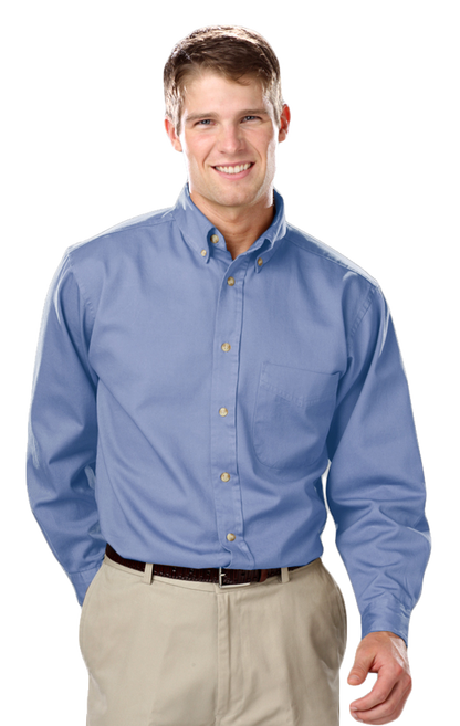 Blue Generation Men's L/S 100% cotton twill Shirt-BG8213