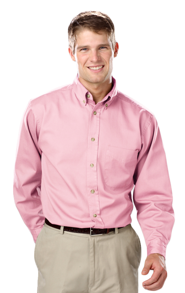 Blue Generation Men's L/S 100% cotton twill Shirt-BG8213