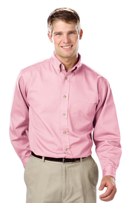 Blue Generation Men's L/S 100% cotton twill Shirt-BG8213