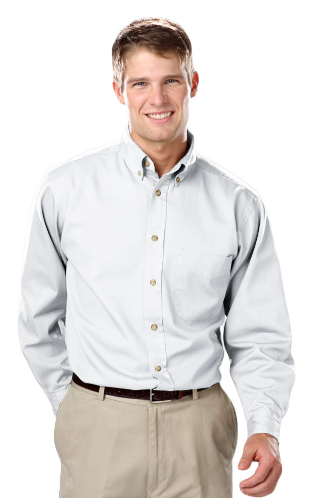 Blue Generation Men's L/S 100% cotton twill Shirt-BG8213