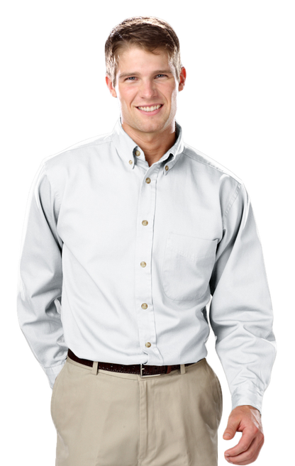 Blue Generation Men's L/S 100% cotton twill Shirt-BG8213