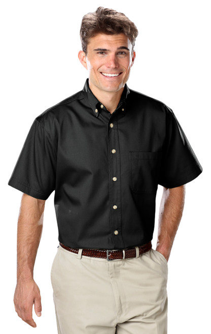 Blue Generation Men's S/S 100% Cotton Twill Shirt-BG8213S