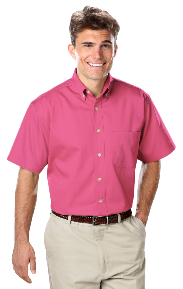 Blue Generation Men's S/S 100% Cotton Twill Shirt-BG8213SC - Clearance - Size: M - 7XL