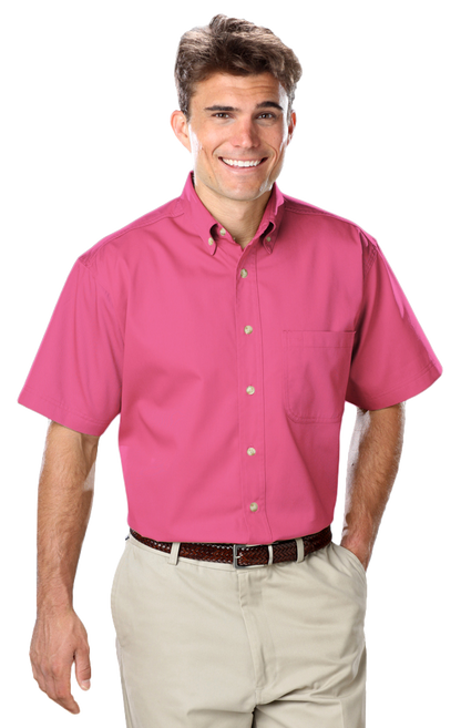 Blue Generation Men's S/S 100% Cotton Twill Shirt-BG8213SC - Clearance - Size: M - 7XL