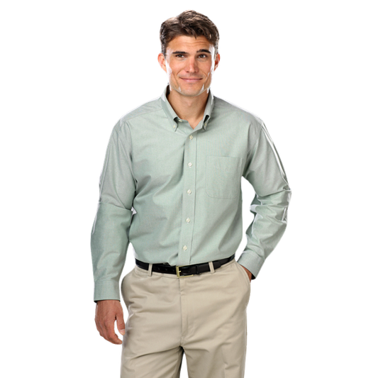 Blue Generation Men's L/S Oxford Shirt (Tall) - BG8214C - Green (3XT)