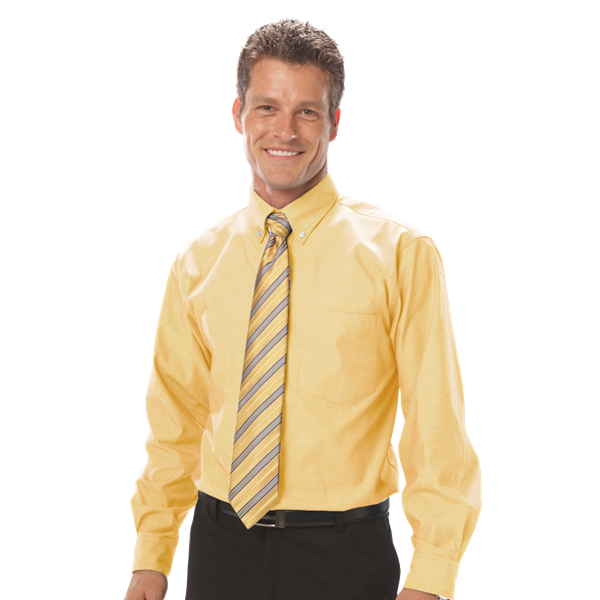 Blue Generation Men's L/S Oxford Shirt - BG8214C - Maize (LT, XLT, 2XT, 3XT)