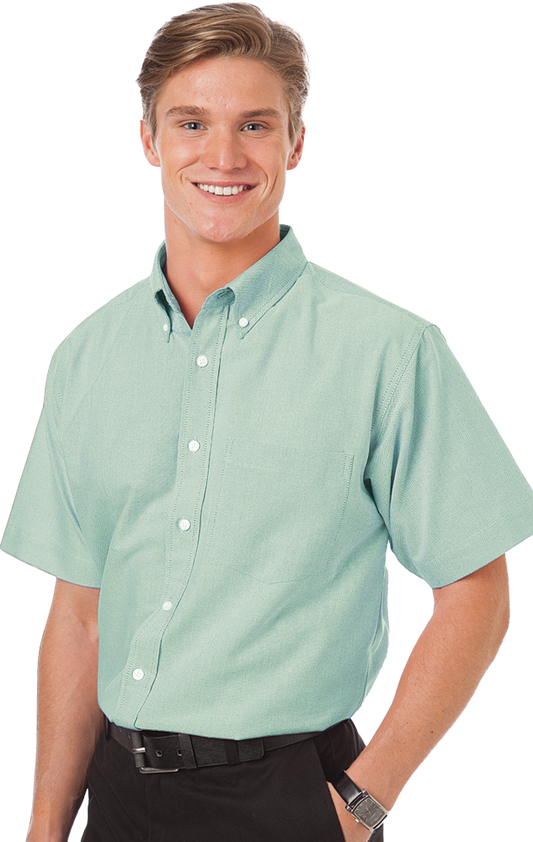 Blue Generation Men's Short-Sleeve Oxford Shirt-BG8214S