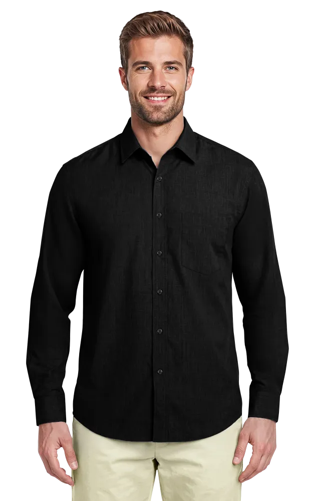 Blue Generation Men's L/S Crossweave Shirt-BG8215