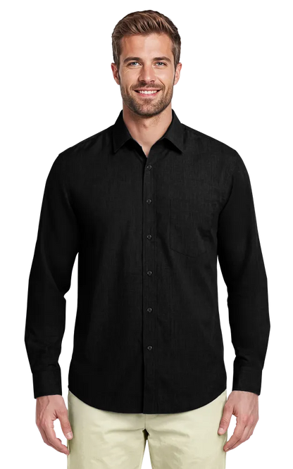 Blue Generation Men's L/S Crossweave Shirt-BG8215
