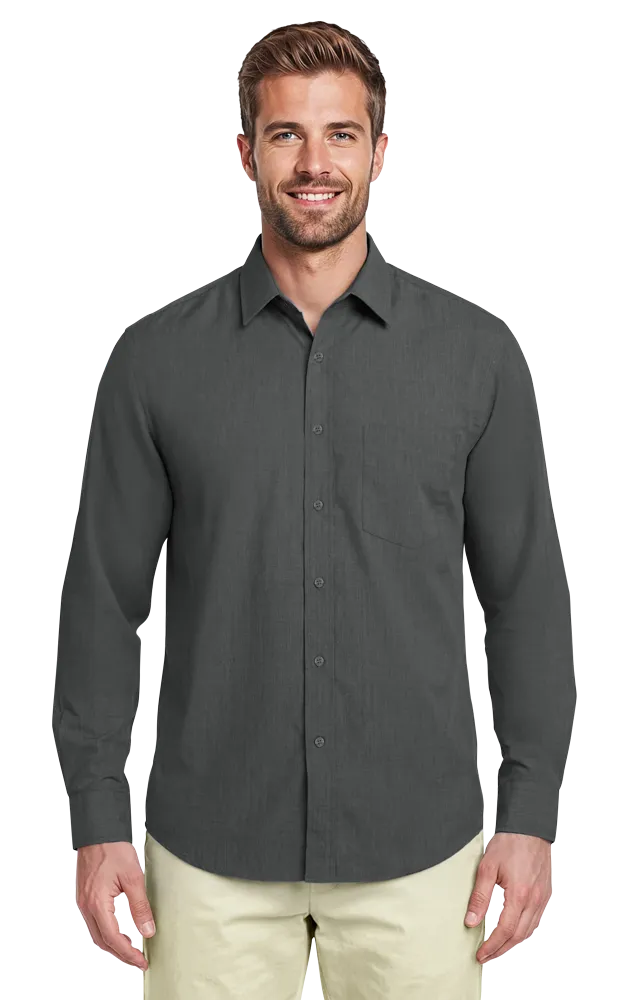 Blue Generation Men's L/S Crossweave Shirt-BG8215
