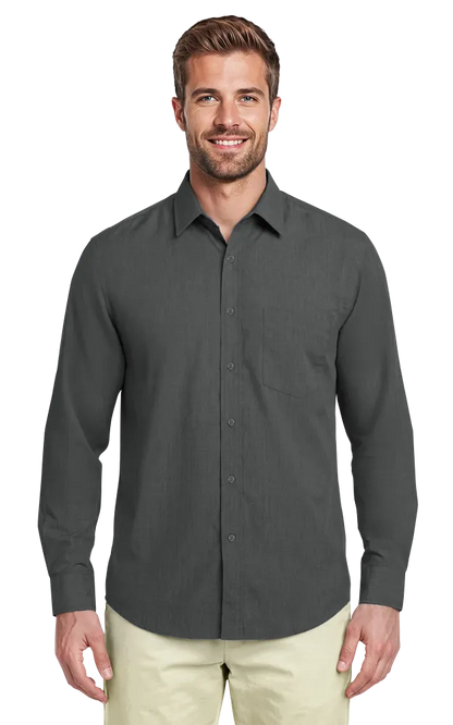 Blue Generation Men's L/S Crossweave Shirt-BG8215