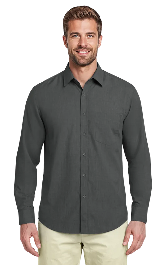 Blue Generation Men's L/S Crossweave Shirt-BG8215