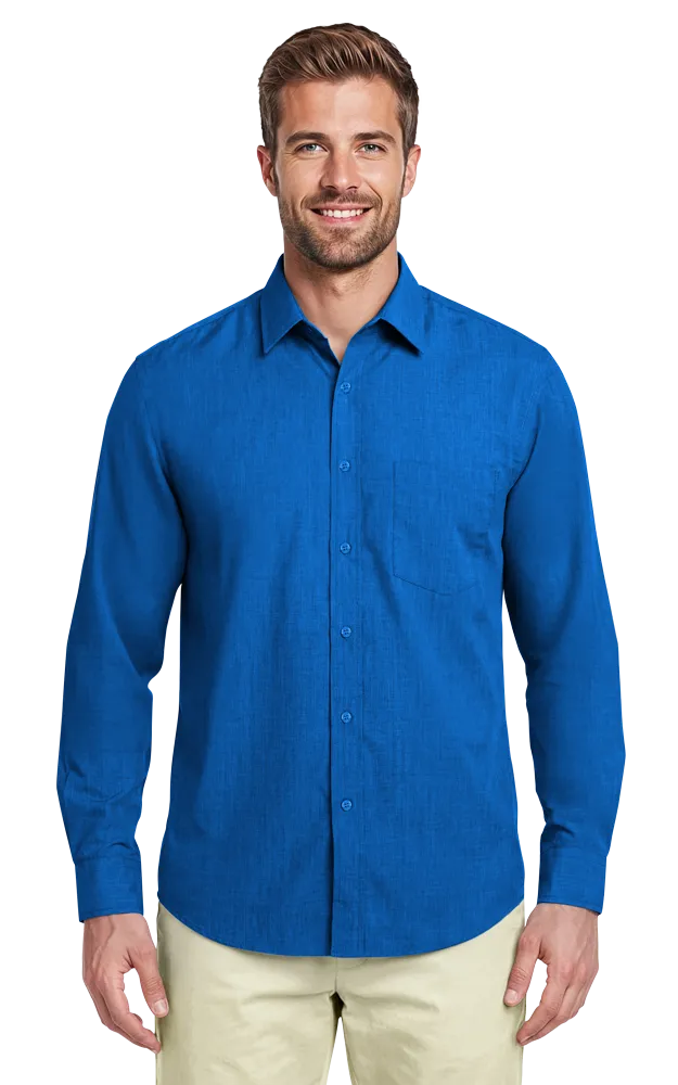 Blue Generation Men's L/S Crossweave Shirt-BG8215