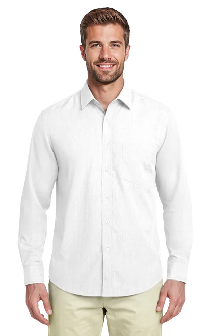 Blue Generation Men's L/S Crossweave Shirt-BG8215
