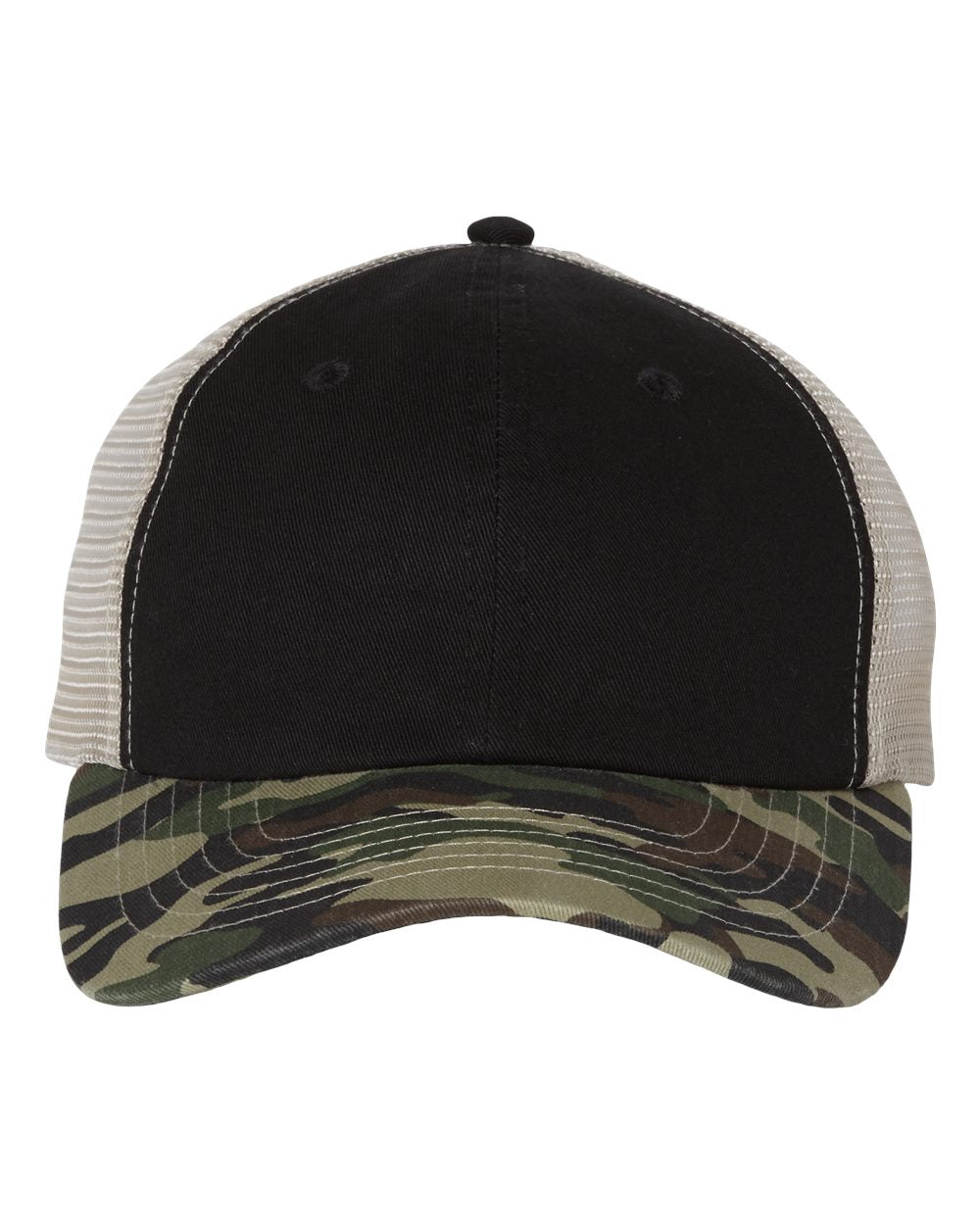 Sportsman - Contrast-Stitch Mesh-Back Cap - 3100