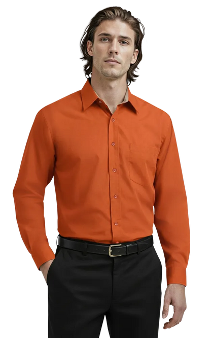 Blue Generation Men's L/S Fine Line Twill Shirt-BG8330