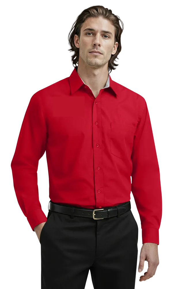 Blue Generation Men's L/S Fine Line Twill Shirt-BG8330