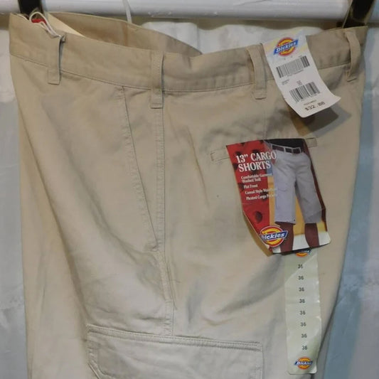 Dickies 13" Loose Fit Cargo Shorts, Silver, 28W, Clearance