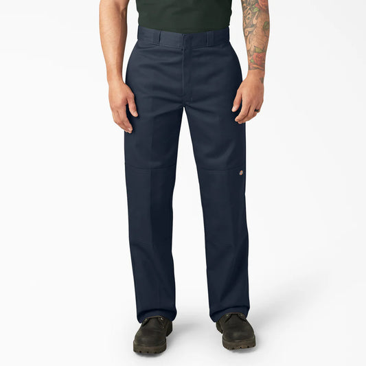 Dickies Loose Fit Double Knee Work Pants, Dark Navy, 40 x 32, Clearance