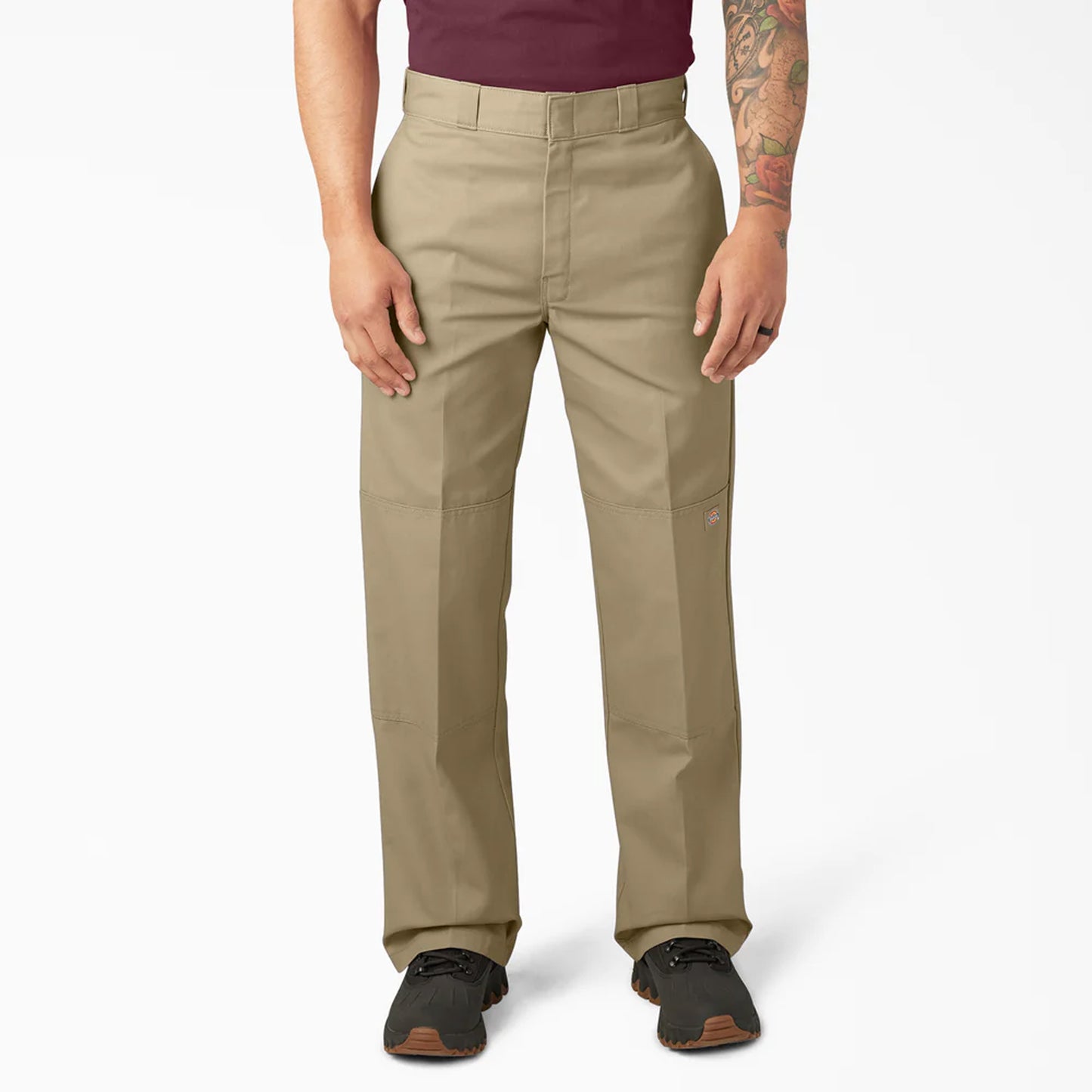 Dickies Loose Fit Double Knee Work Pants, Khaki, 36 x 32, Clearance