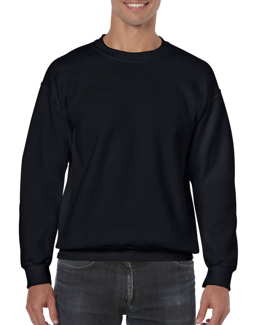 Gildan Men's Fleece Crewneck Sweatshirts, Black