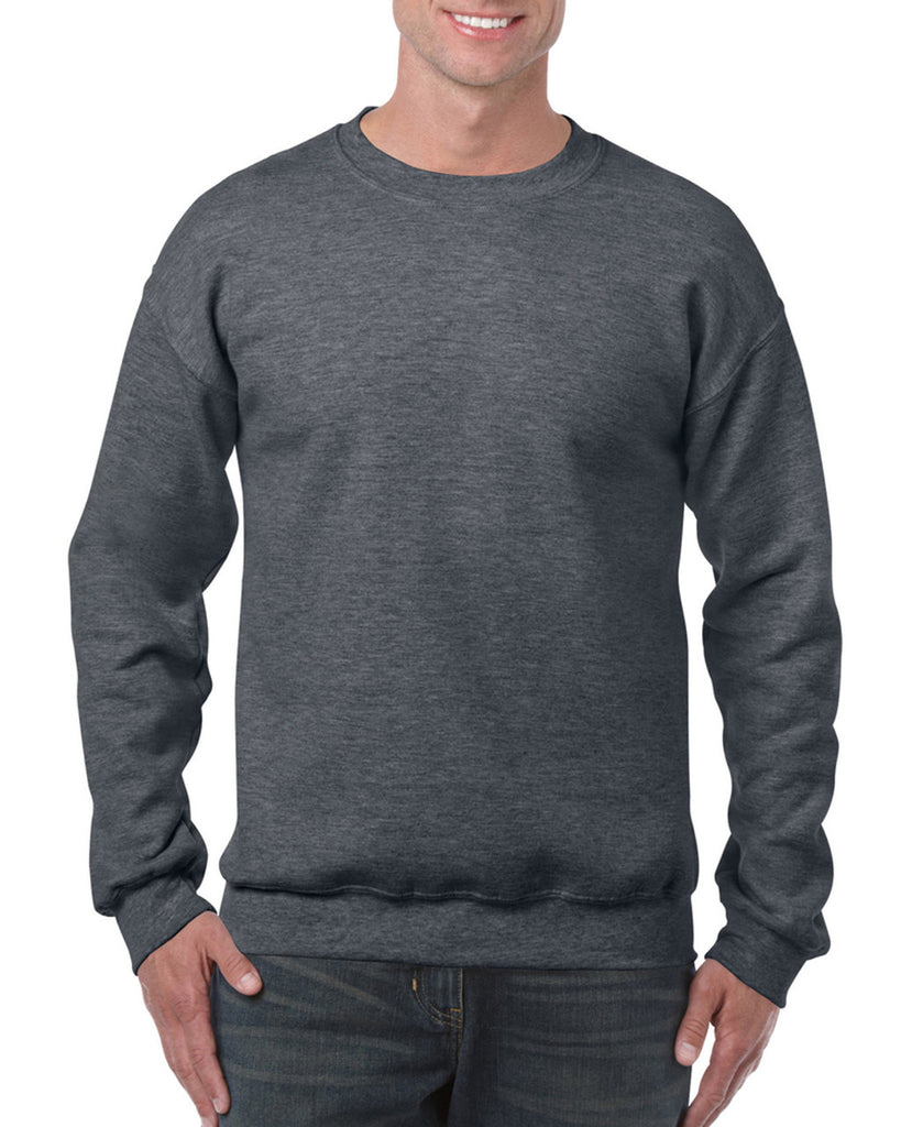 Gildan Men s Fleece Crewneck Sweatshirt Dark Heather Basics