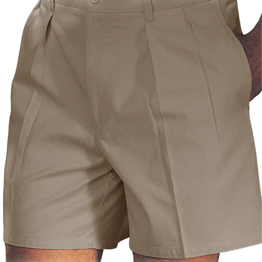 Pro Celebrity Men's Shorts, Khaki, 36, Clearance - Basics Clothing Store