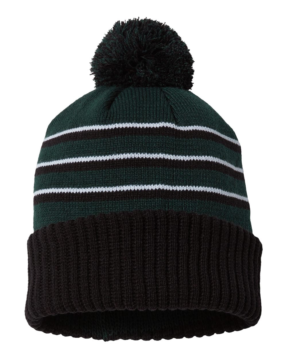 Richardson - Stripe Pom Cuffed Beanie - 134